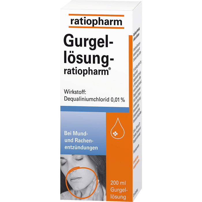 Gurgellösung-ratiopharm bei Mund- und Rachenentzündungen, 200 ml Lösung