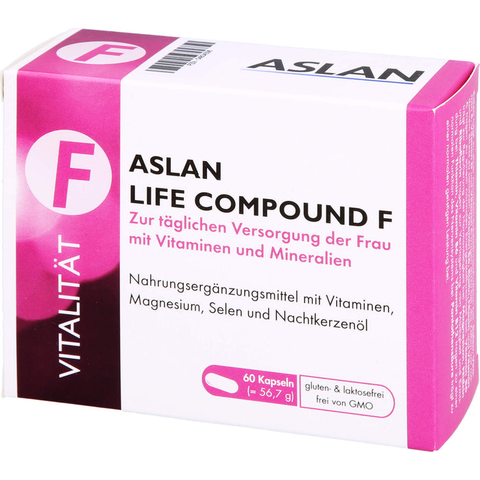 ASLAN LIFE COMPOUND F Kapseln zur täglichen Versorgung der Frau mit Vitaminen und Mineralien, 60 St. Kapseln