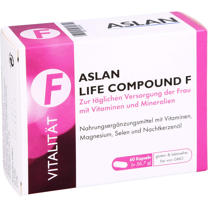 ASLAN LIFE COMPOUND F Kapseln zur täglichen Versorgung der Frau mit Vitaminen und Mineralien, 60 St. Kapseln