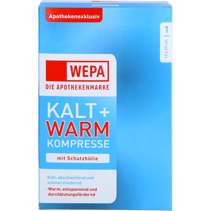 WEPA Kalt + Warm Kompresse mit Schutzhülle 12 x 29 cm, 1 St. Kompressen