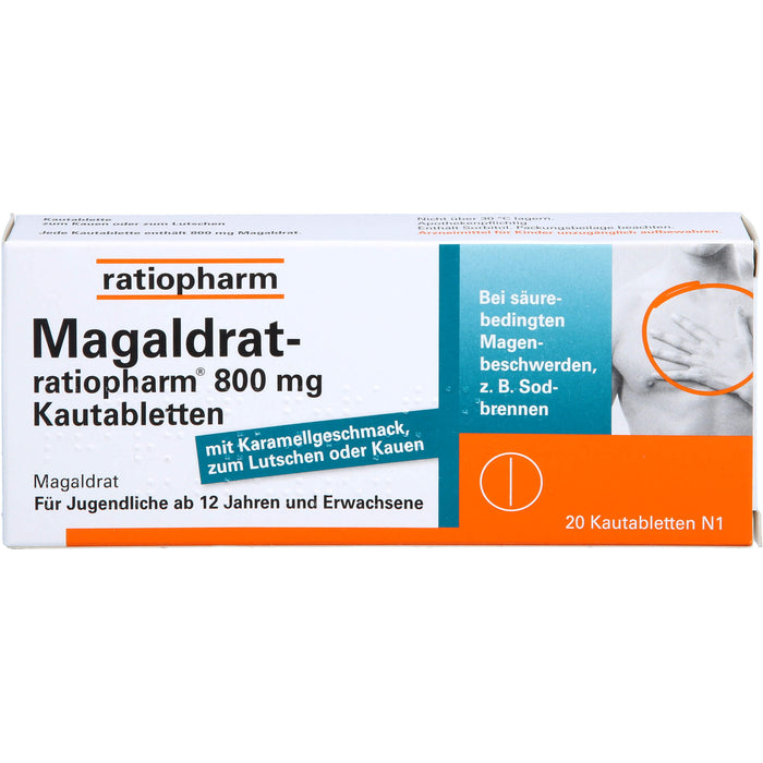 Magaldrat-ratiopharm 800 mg Kautabletten, 20 St TAB