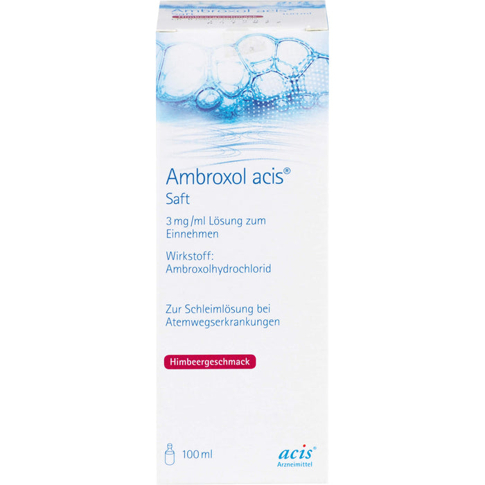 Ambroxol acis Saft 3 mg / ml Lösung zur Schleimlösung bei Atemwegserkrankungen, 100 ml Lösung