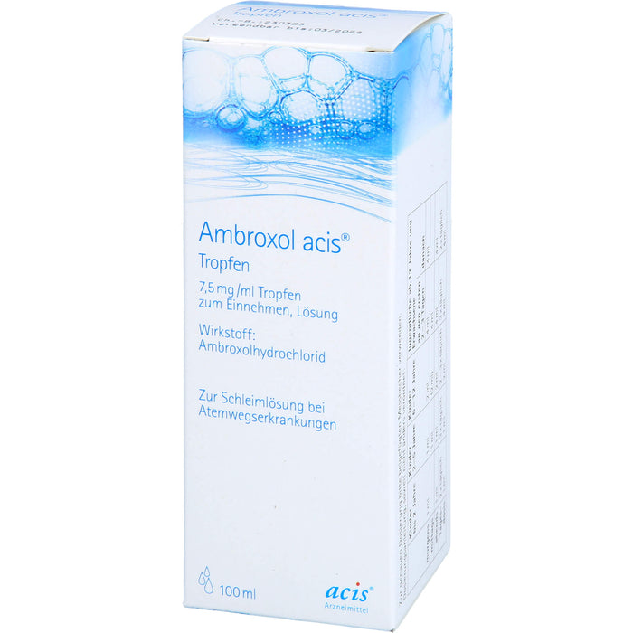 Ambroxol acis Tropfen 7,5 mg / ml zur Schleimlösung bei Atemwegserkrankungen, 100 ml Lösung