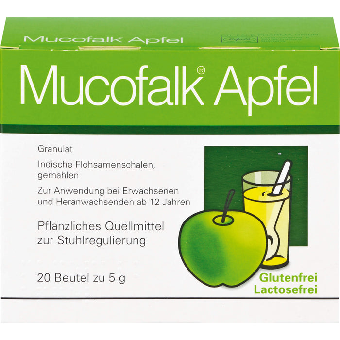 Mucofalk Apfel Granulat Quellmittel zur Stuhlregulierung, 20 St. Beutel