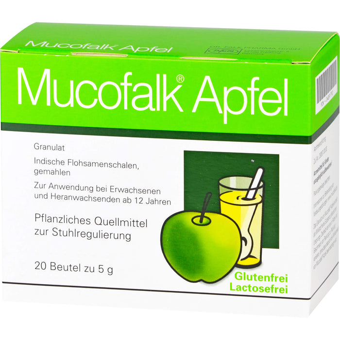 Mucofalk Apfel Granulat Quellmittel zur Stuhlregulierung, 20 St. Beutel