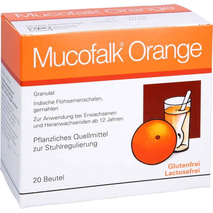 Mucofalk Orange Granulat Quellmittel zur Stuhlregulierung, 20 St. Beutel