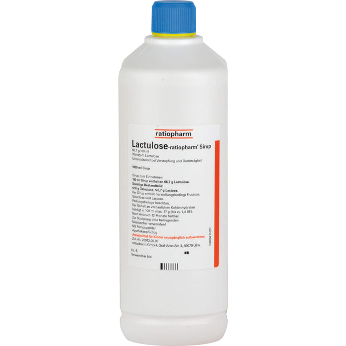 Lactulose-ratiopharm Sirup, 1000 ml Lösung