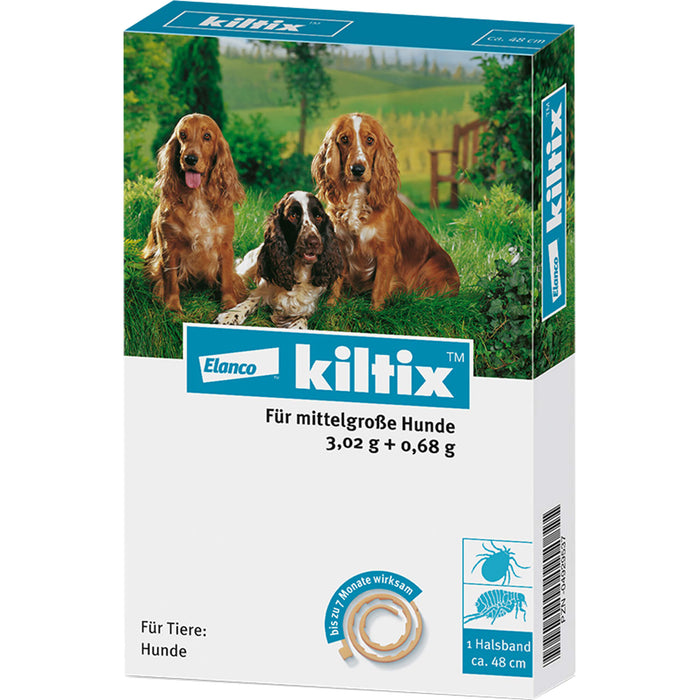 Elanco kiltix für mittelgroße Hunde Ektoparasitizid-Halsband gegen Zecken und Flöhe, 1 St. Halsband
