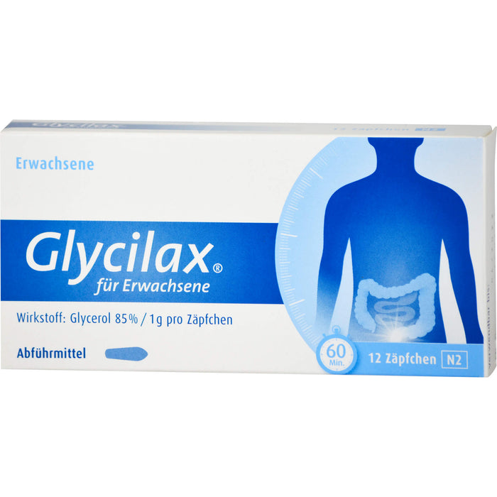 Glycilax für Erwachsene Zäpfchen Abführmittel, 12 St. Zäpfchen