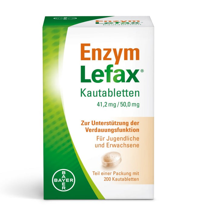 Enzym Lefax Kautabletten zur Unterstützung der Verdauungsfunktion, 200 St. Tabletten