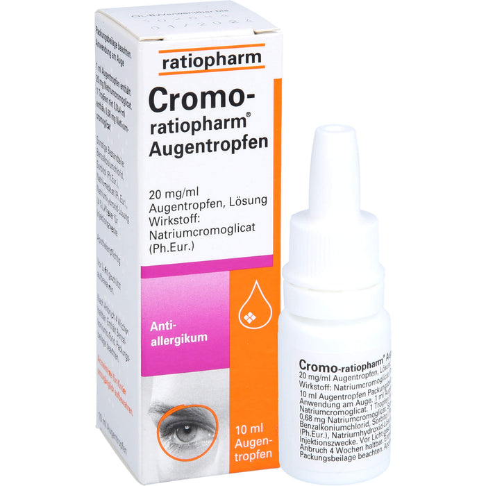 Cromo-ratiopharm Augentropfen Antiallergikum, 10 ml Lösung