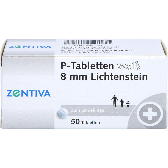 P-Tabletten weiß 8 mm Lichtenstein, 50 St. Tabletten