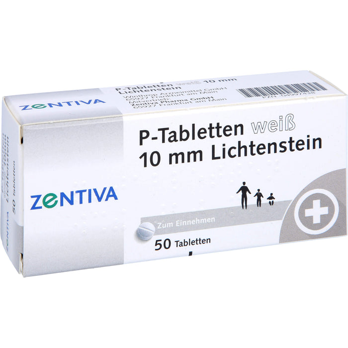Lichtenstein P-Tabletten weiß 10 mm, 50 St. Tabletten
