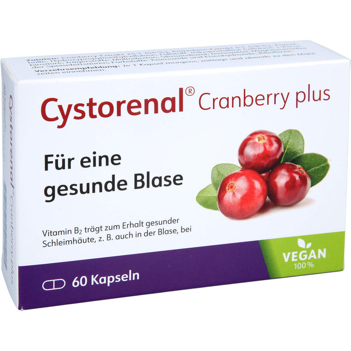 Cystorenal Cranberry plus Kapseln zum Erhalt einer gesunden Blase, 60 St. Kapseln