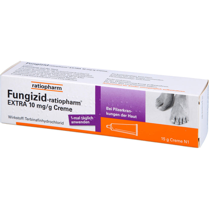 Fungizid-ratiopharm Extra Creme bei Pilzerkrankungen der Haut, 15 g Creme