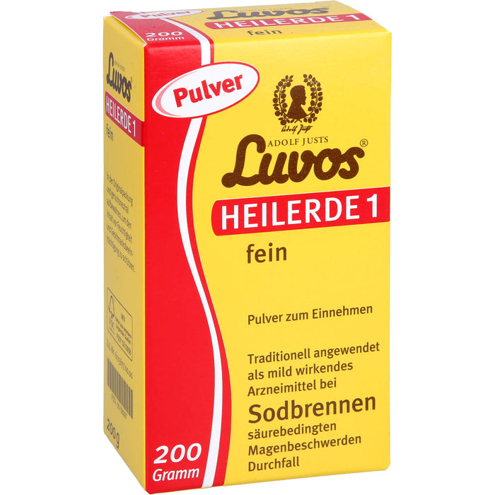Luvos Heilerde 1 fein Pulver bei Sodbrennen, 200 g Pulver
