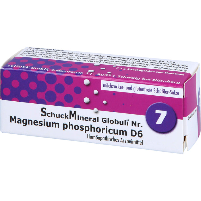SchuckMineral Globuli Nr. 7 Magnesium phosphoricum D 6, 7.5 g Globuli