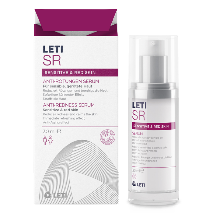 LETI SR Anti-Rötungen Serum - Hochkonzentriertes Serum zur Hautberuhigung bei sensibler oder geröteter Haut, 30 ml Lösung
