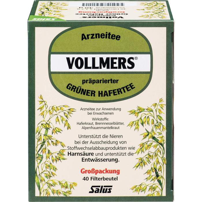 Salus VOLLMERS Grüner Hafertee Filterbeutel, 40 St. Filterbeutel