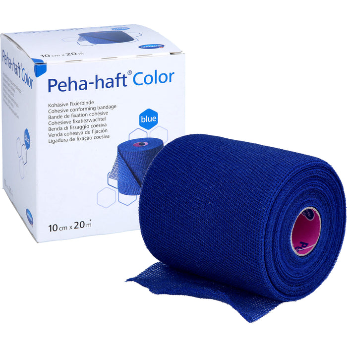 Peha Haft Color Fixierbinde 10cmx20m blau, 1 St BIN