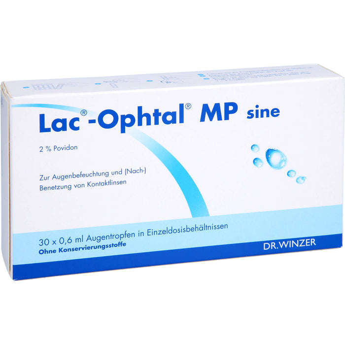 Lac-Ophtal MP sine Augentropfen zur Befeuchtung und Benetzung von Kontaktlinsen, 30 St. Einzeldosisbehältnisse