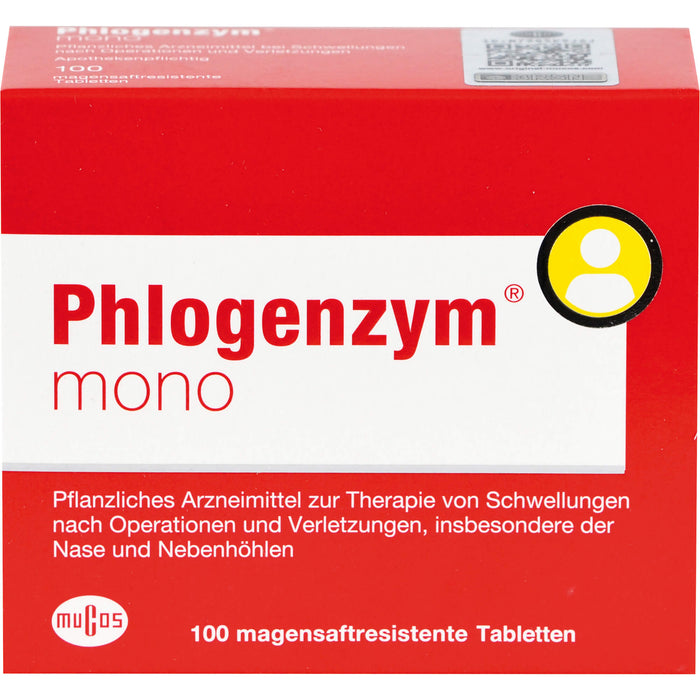 Phlogenzym mono Tabletten zur Therapie von akuten Schwellungszuständen nach Operationen und Verletzungen, 100 St. Tabletten