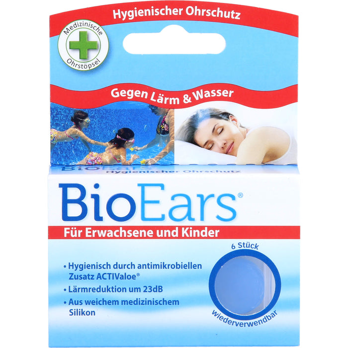 BioEars Antimikrobielle Silikon-Ohrstöpsel, 5 St. Ohrstöpsel