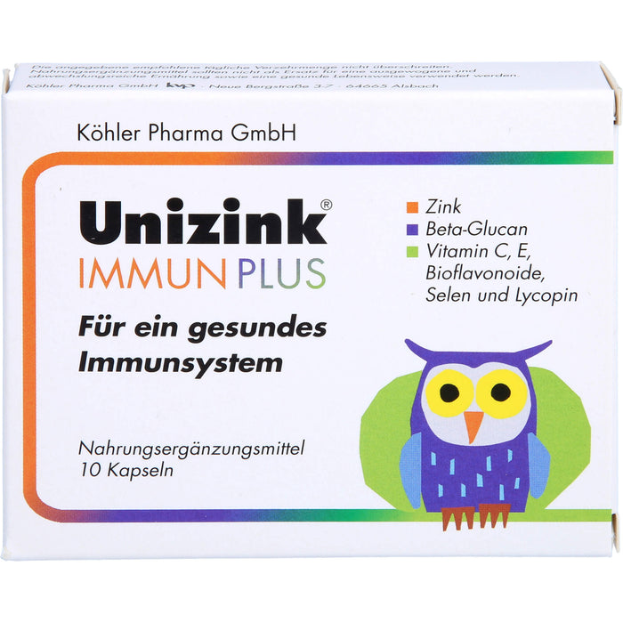 Unizink Immun Plus Kapseln für ein gesundes Immunsystem, 10 St. Kapseln