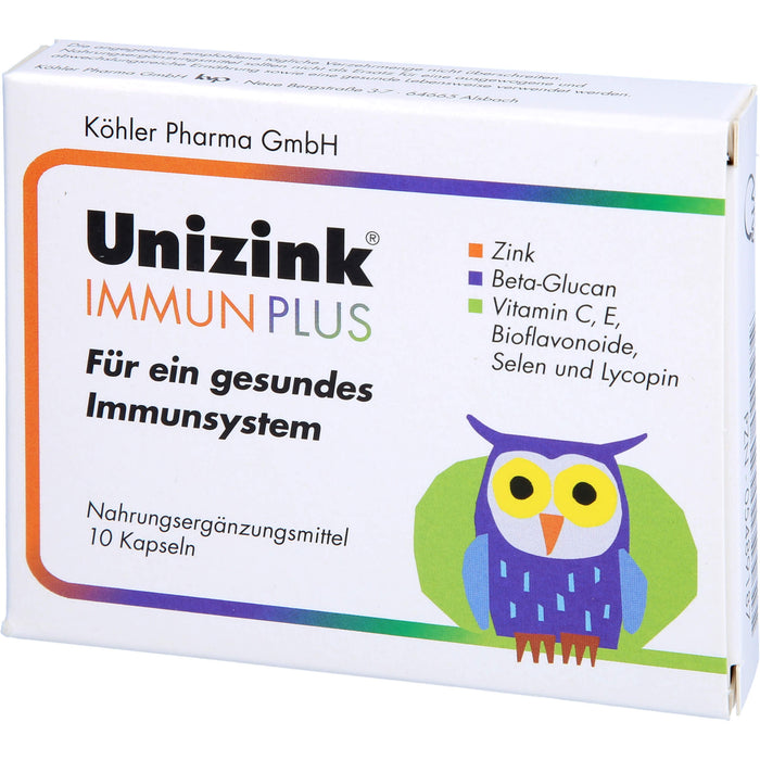 Unizink Immun Plus Kapseln für ein gesundes Immunsystem, 10 St. Kapseln