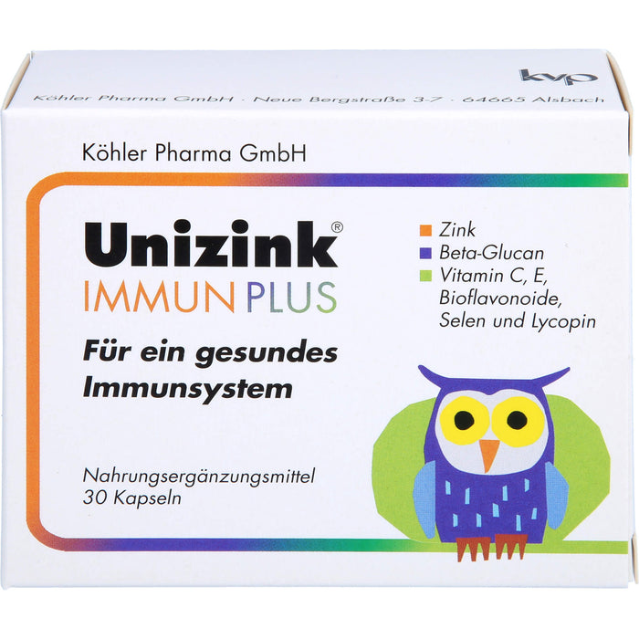 Unizink Immun Plus Kapseln für ein gesundes Immunsystem, 30 St. Kapseln