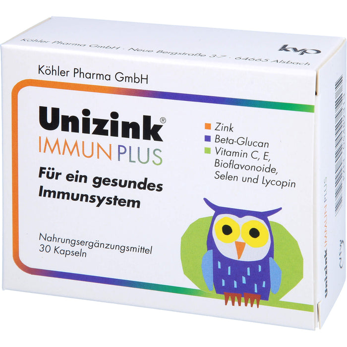 Unizink Immun Plus Kapseln für ein gesundes Immunsystem, 30 St. Kapseln