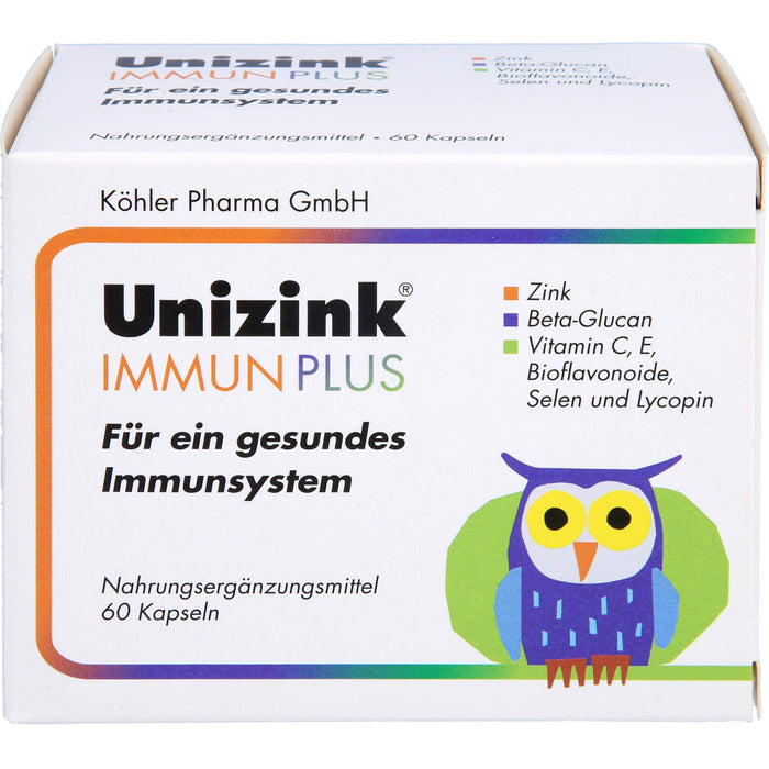 Unizink Immun Plus Kapseln für ein gesundes Immunsystem, 60 St. Kapseln