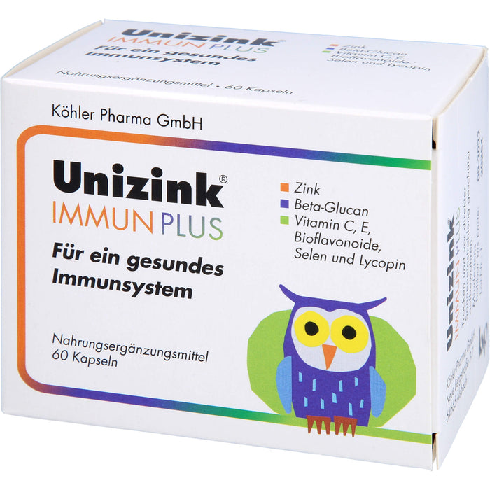 Unizink Immun Plus Kapseln für ein gesundes Immunsystem, 60 St. Kapseln