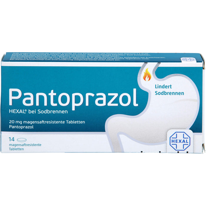 Pantoprazol HEXAL 20 mg Tabletten bei Sodbrennen, 14 St. Tabletten