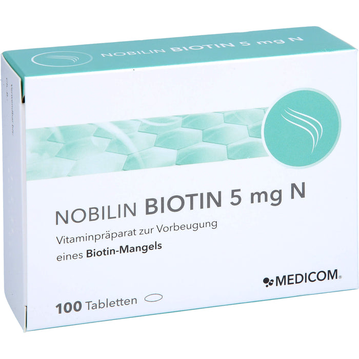 NOBILIN BIOTIN 5 mg Tabletten gegen Biotinmangel, 100 St. Tabletten