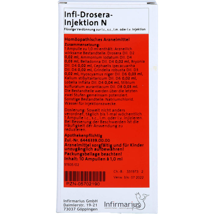 Infi-Drosera-Injektion N Ampullen, 10 St. Ampullen