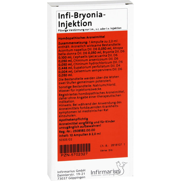 Infi Bryonia Injektion, 10X2 ml AMP