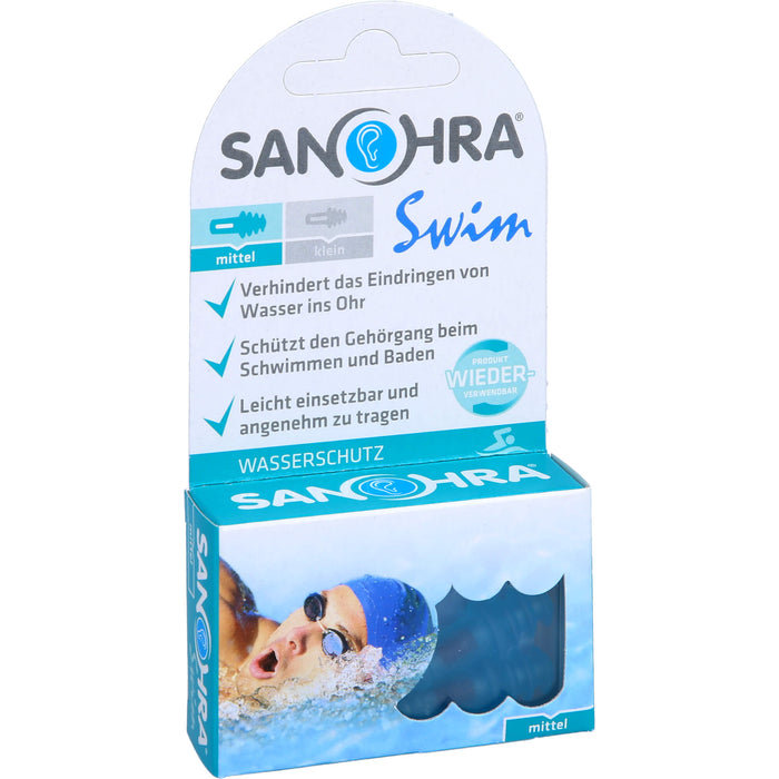 SANOHRA swim Ohrenschutz für Erwachsene, 2 St. Ohrstöpsel