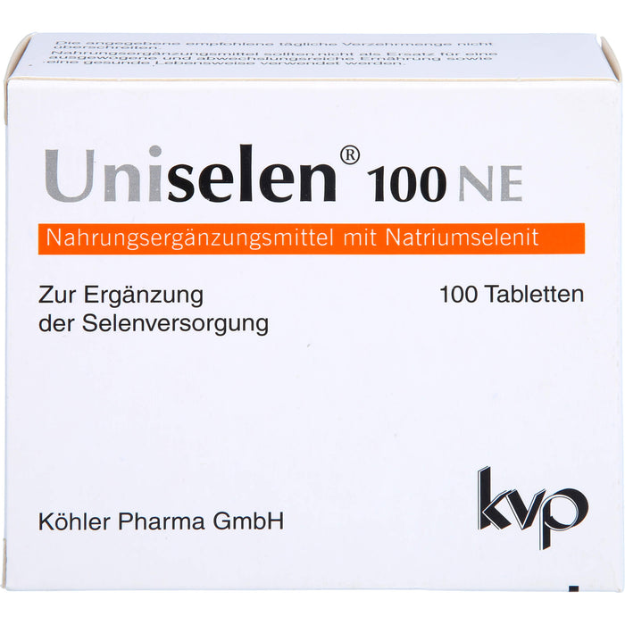 Uniselen 100 NE Tabletten zur Ergänzung der Selenversorgung, 100 St. Tabletten