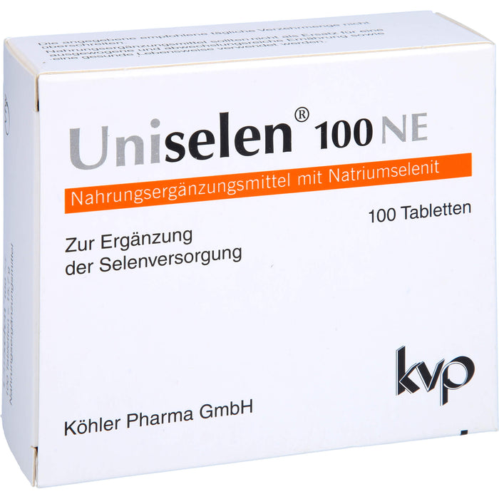 Uniselen 100 NE Tabletten zur Ergänzung der Selenversorgung, 100 St. Tabletten