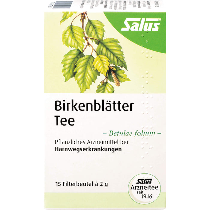 Birkenblätter Arzneitee Betulae folium bio Salus, 15 St FBE