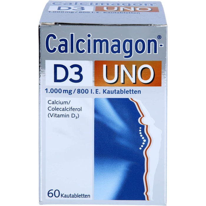 Calcimagon D3 UNO 1000 mg / 800 I.E. Kautabletten, 60 St. Tabletten