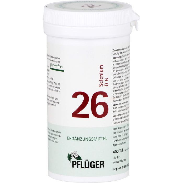 PFLÜGER Biochemie 26 Selenium D 6 Tabletten, 400 St. Tabletten