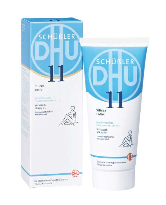 DHU Schüßler-Salz Nr. 11 Silicea D4 – Das Mineralsalz der Haare, der Haut und des Bindegewebes – das Original, 200 ml Lotion