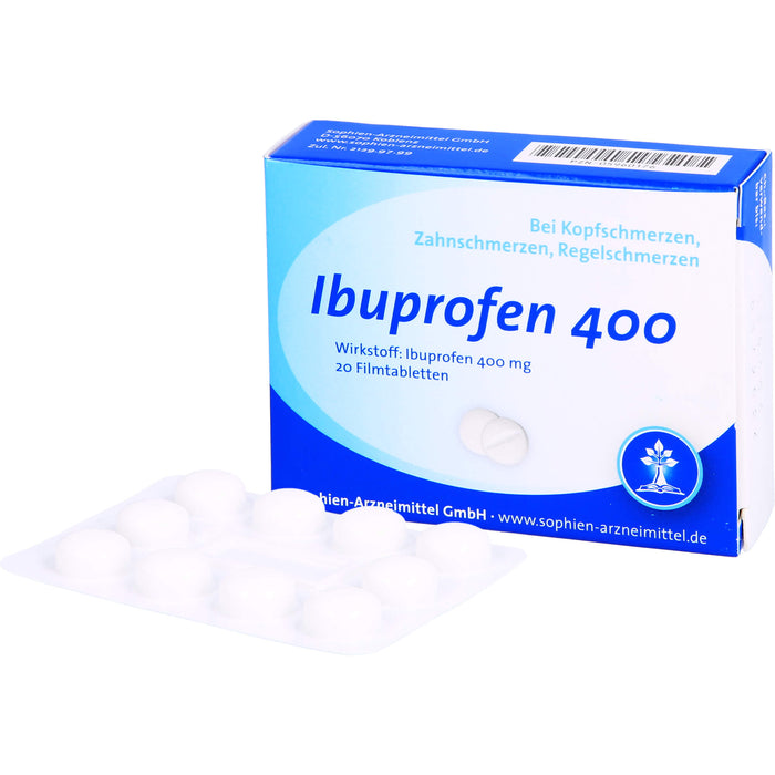 Ibuprofen Sophien 400 mg Filmtabletten, 20 St. Tabletten