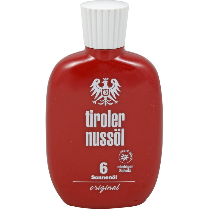Tiroler Nussöl original Sonnenöl Wasserfest LSF 6, 75 ml OEL