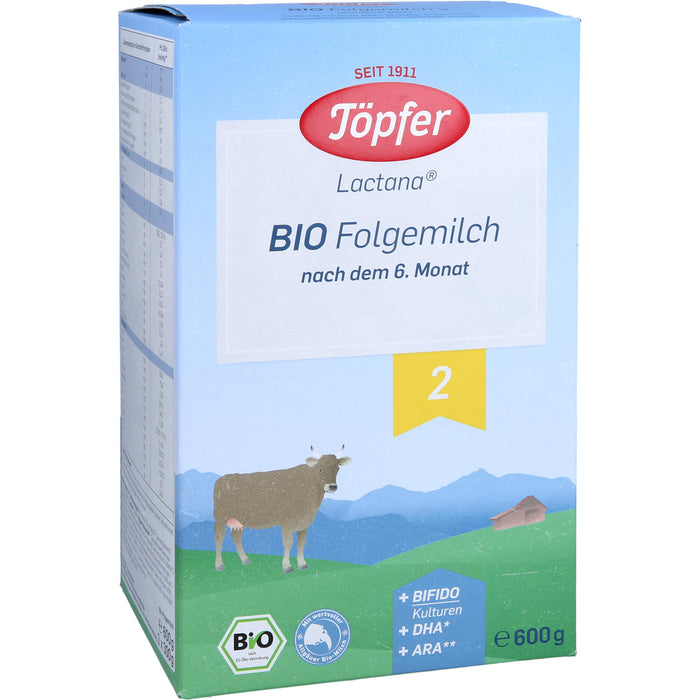 Lactana 2 Bio Folgemilch Pulver, 600 g Pulver