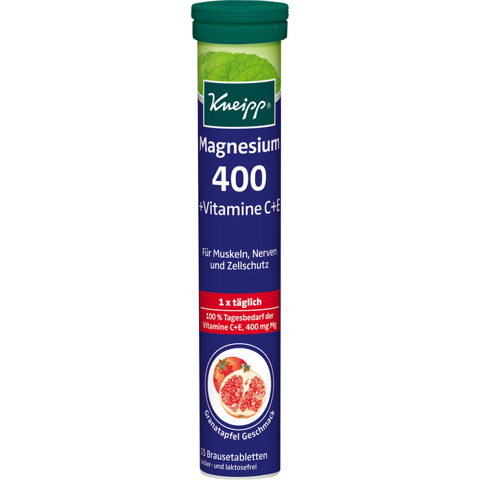 Kneipp Magnesium 400 + Vitamine C + E Brausetabletten, 15 St. Tabletten