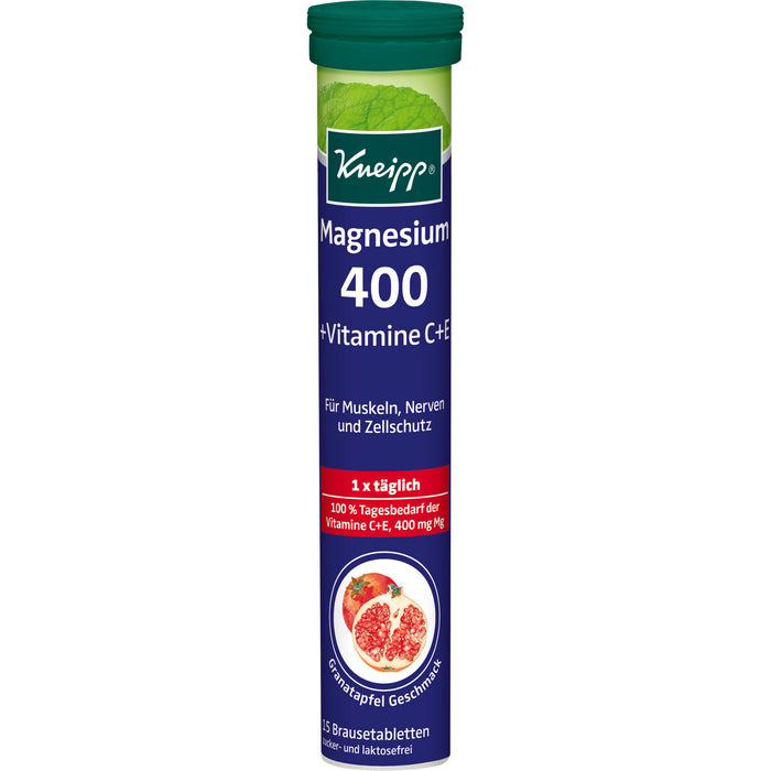 Kneipp Magnesium 400 + Vitamine C + E Brausetabletten, 15 St. Tabletten