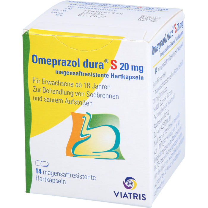 Omeprazol dura S 20 mg Hartkapseln bei Sodbrennen, 14 St. Kapseln